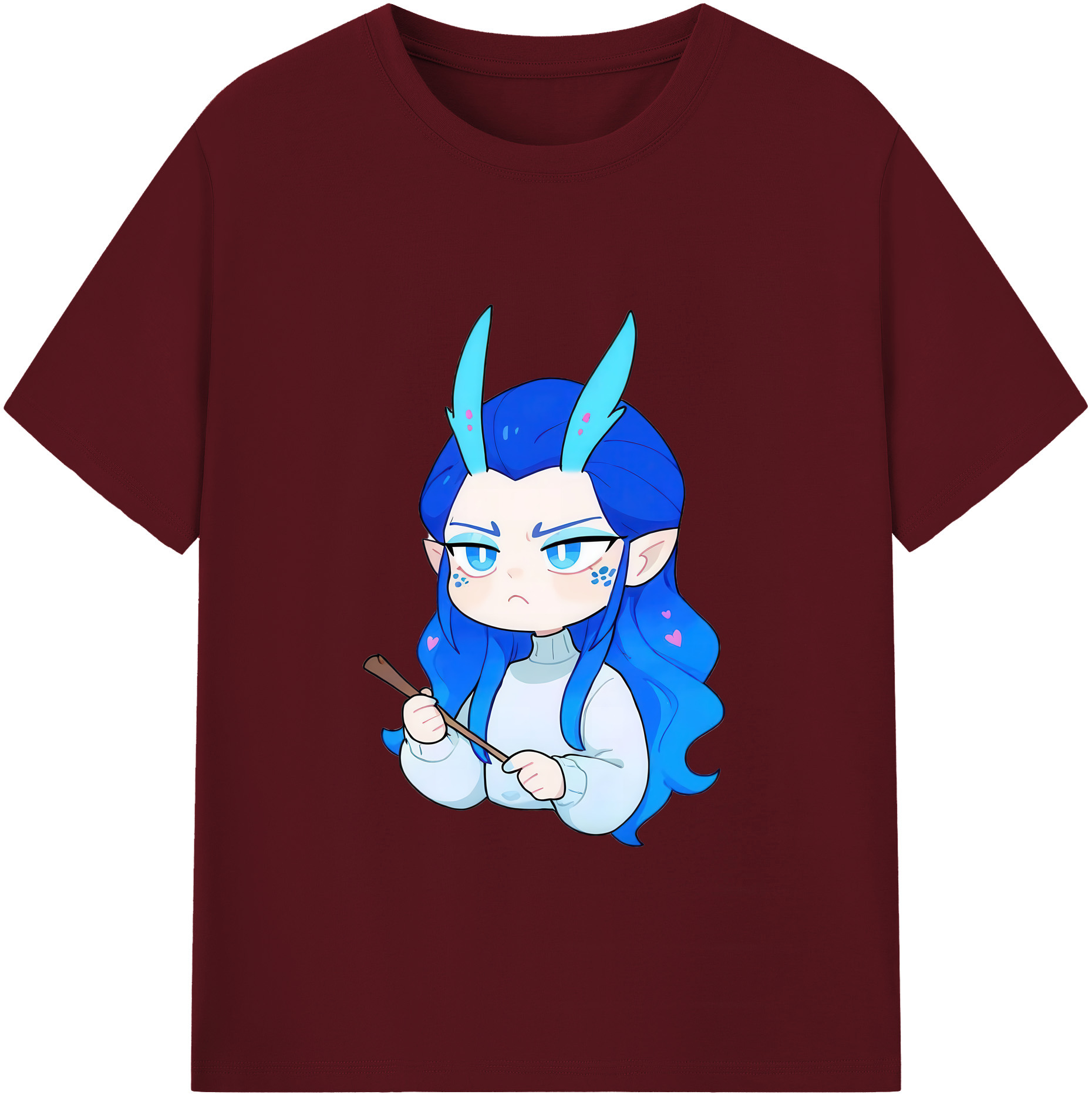 （画像用） Ne Zha 2 ナタ 魔童の大暴れ 綿100％半袖Tシャツ（フロントプリント）